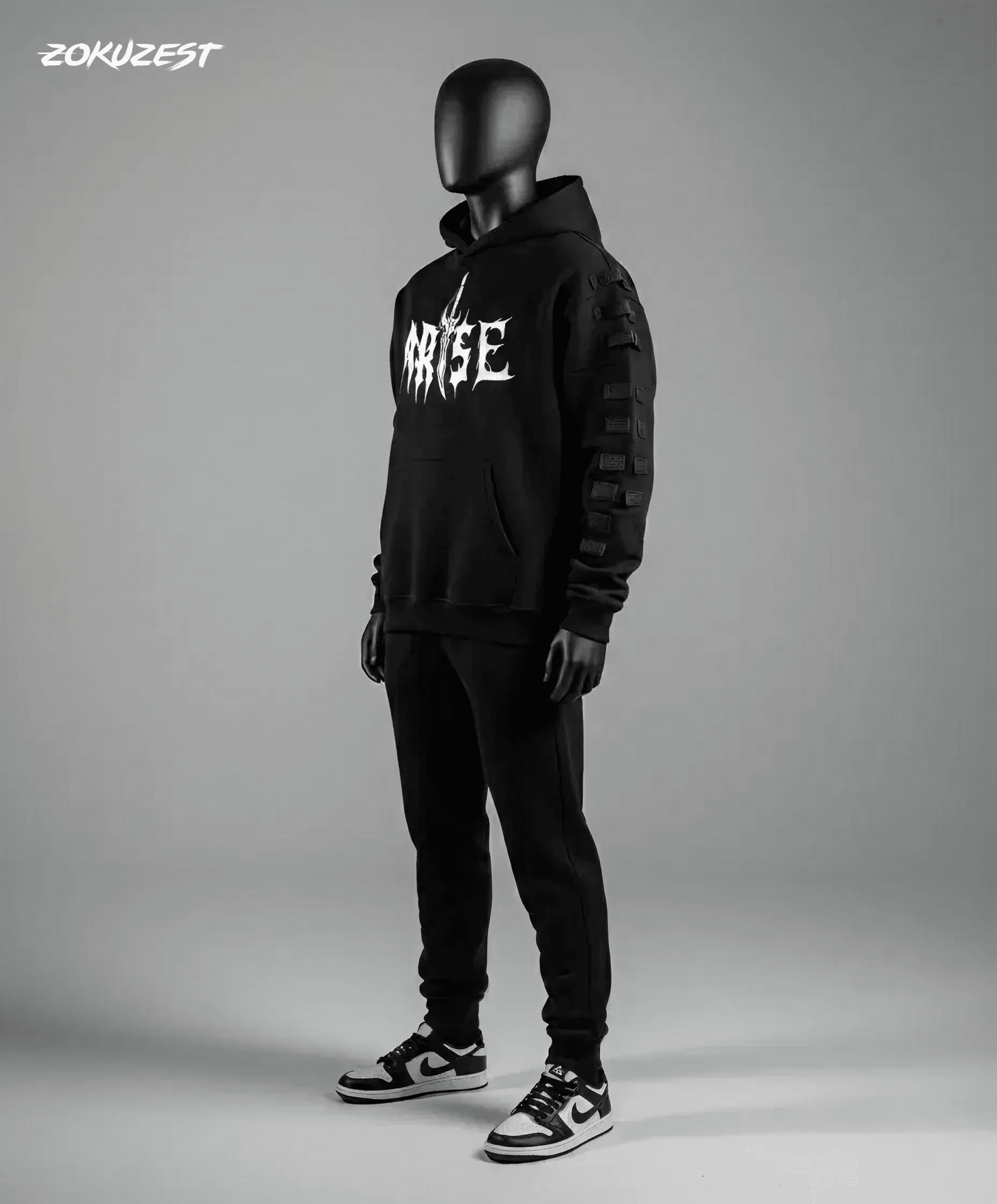 ZOKUZEST “ARISE” Tactical Oversized Hoodie anime streetwear hoodie - ZokuZest