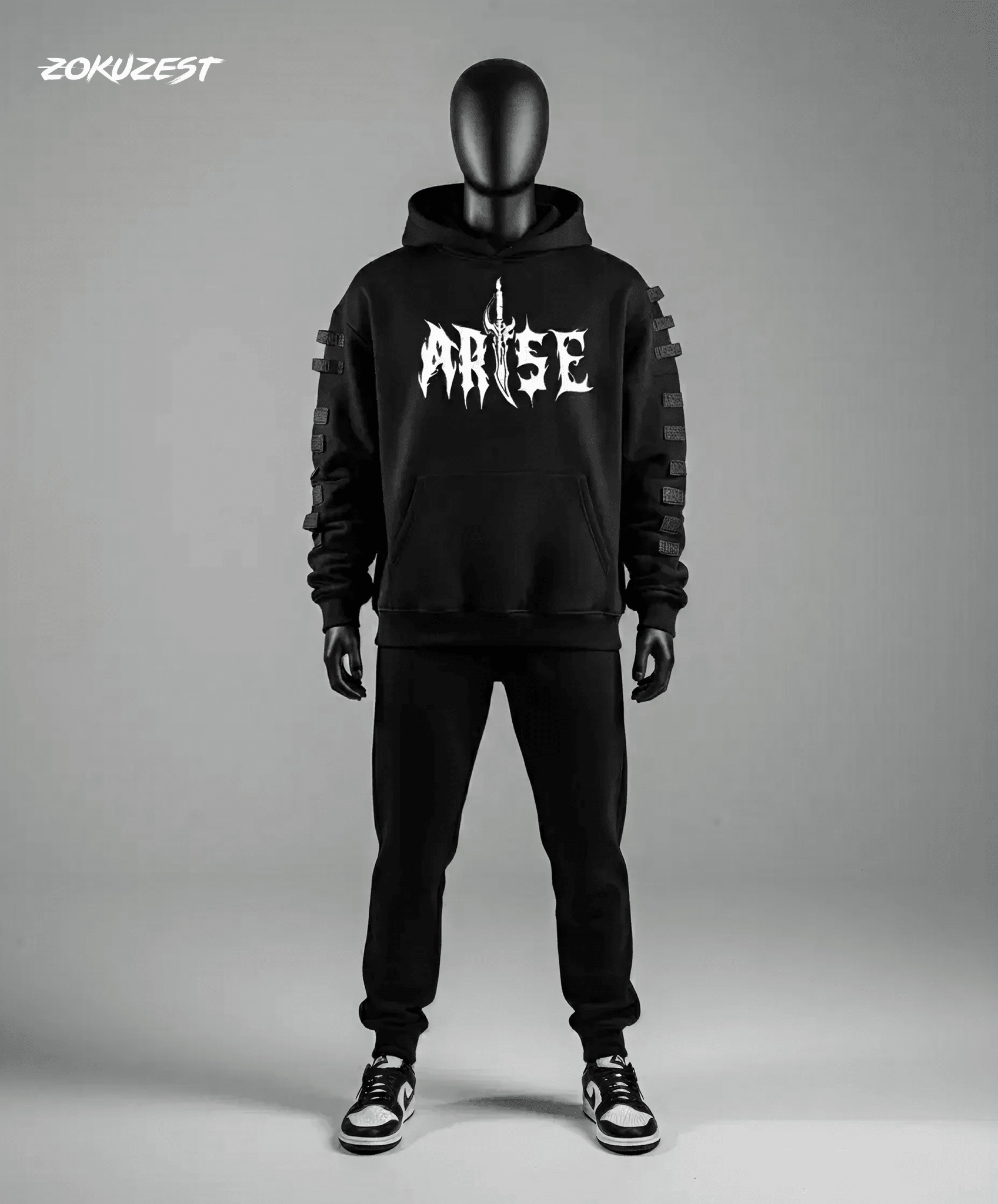 ZOKUZEST “ARISE” Tactical Oversized Hoodie anime streetwear hoodie - ZokuZest